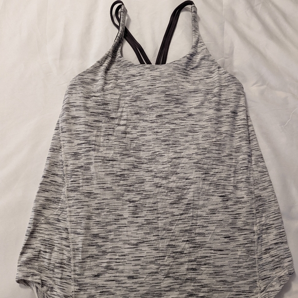 Lululemon Moment to Movement 2-in-1 Tank Spacedye black white/moon size 8 - Picture 3 of 5